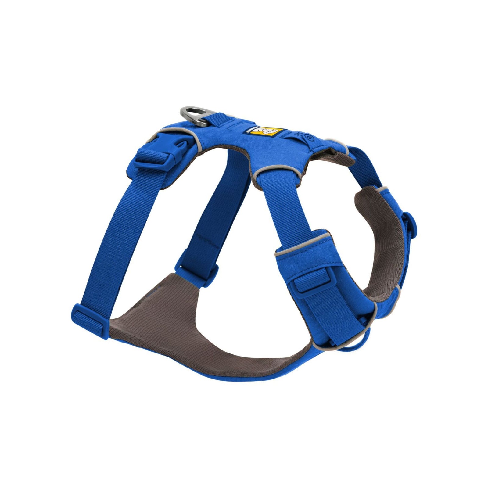 Ruffwear Front Range Harness in Blue Pool shown from the front on a white background