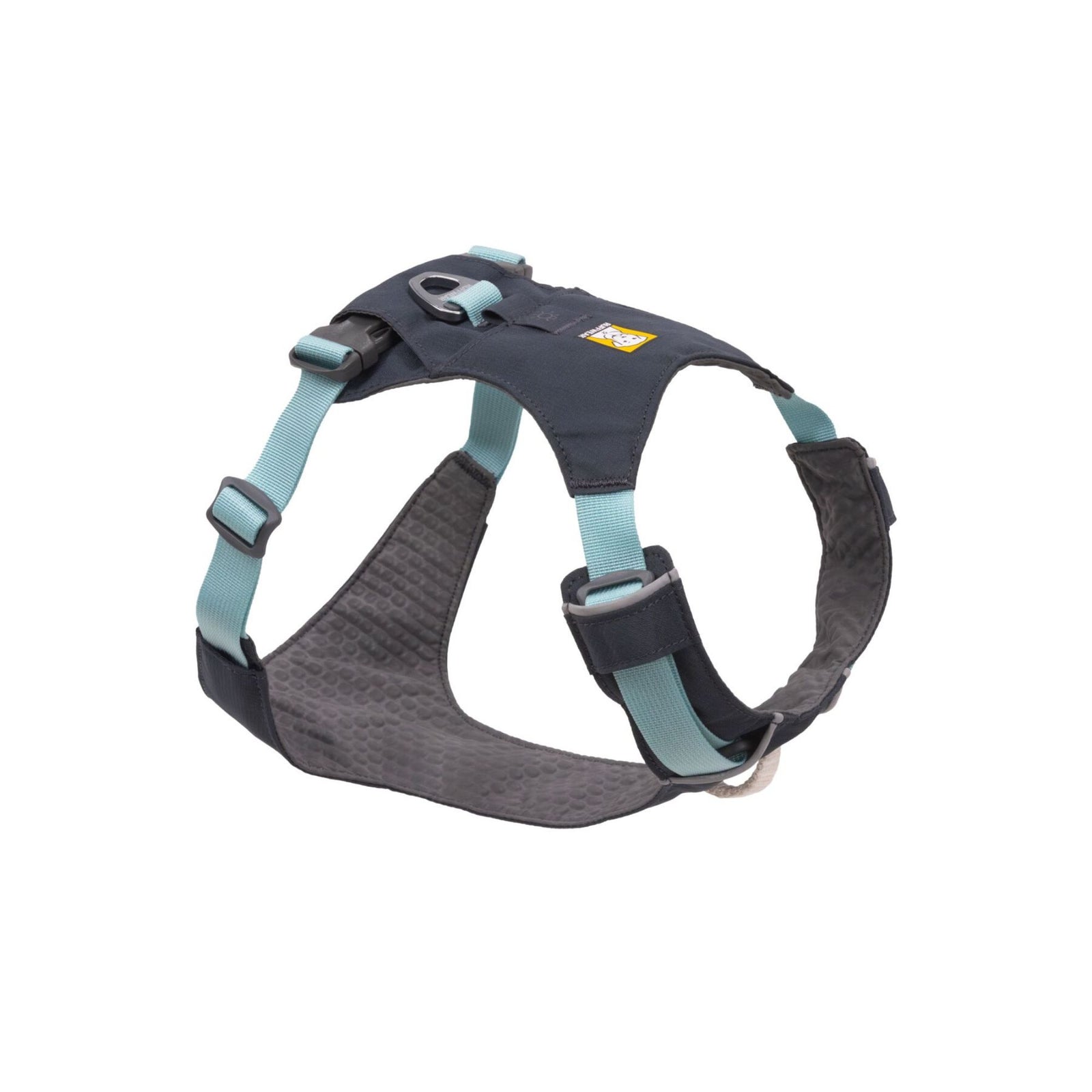 Ruffwear Hi & Light dog harness in Basalt Grey, front three-quarter view on white background
