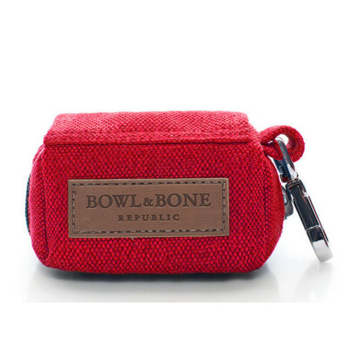 Bowl & Bone Republic MINI Red, Dog Poop Bag Dispenser | Barks & Bunnies