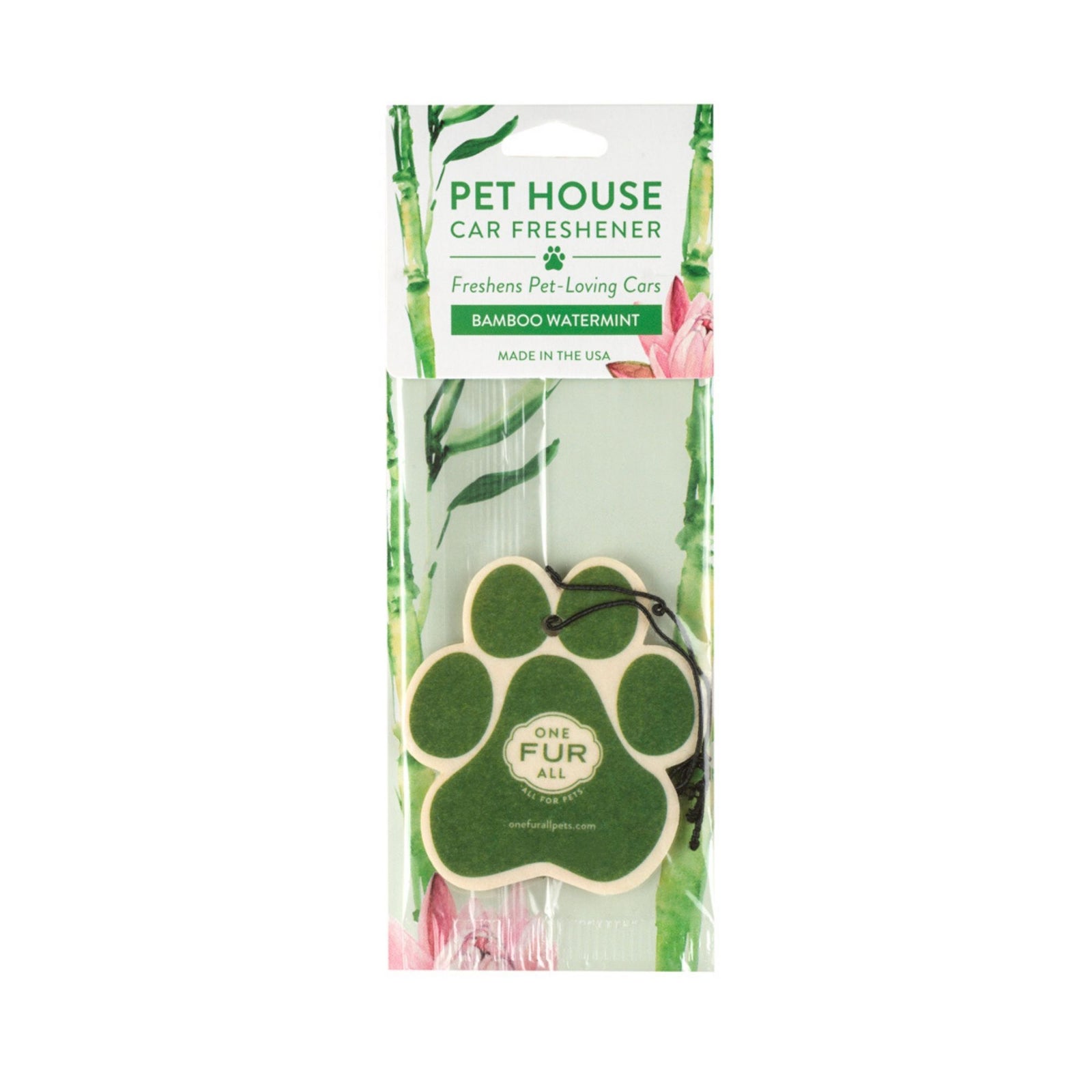 One Fur All Car Air Freshener Bamboo Watermint, Pet Friendly | Barks & Bunnies