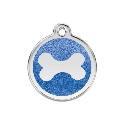 Red Dingo Glitter Bone Dog Tag, Enamel Pet Tag UK | Barks & Bunnies
