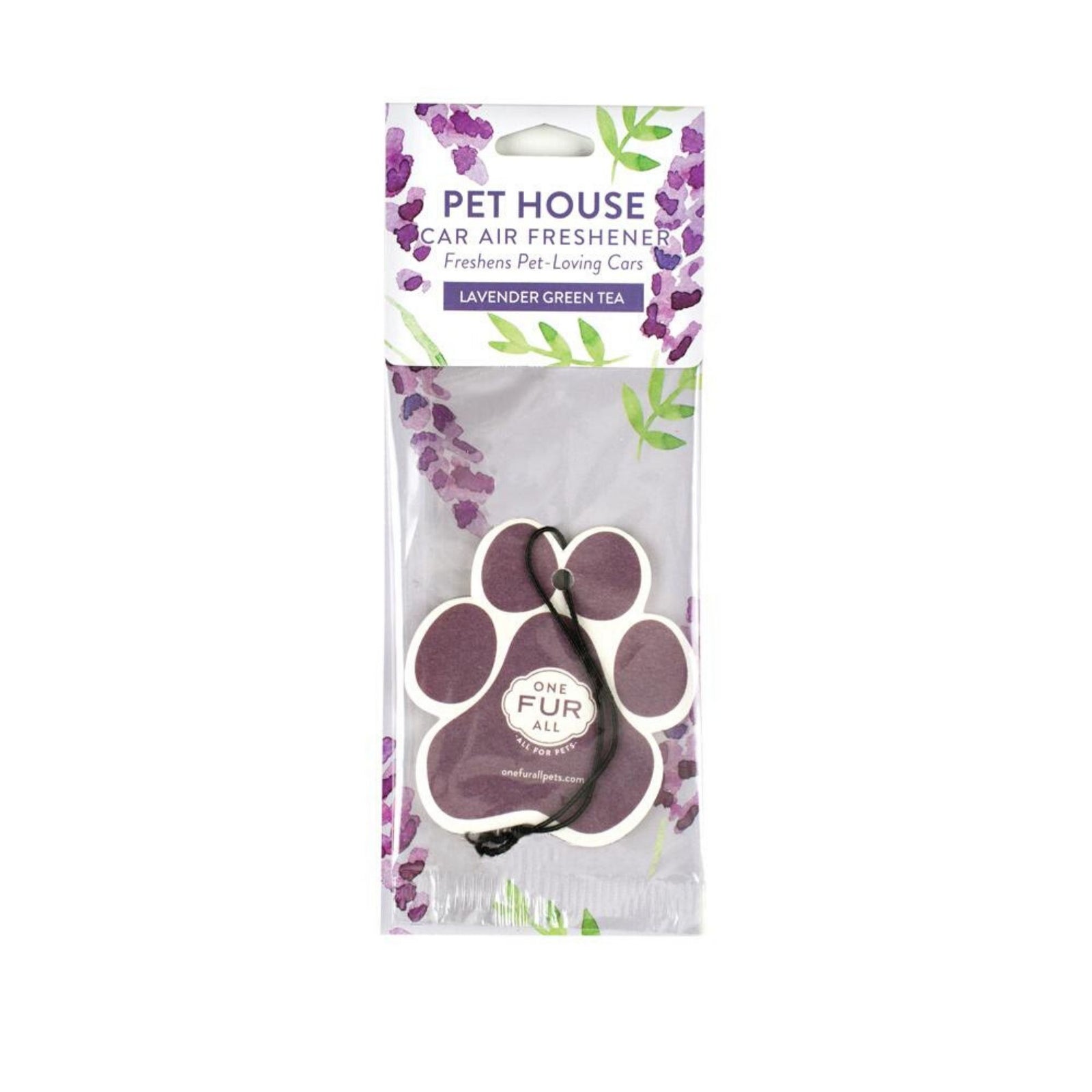 One Fur All Car Air Freshener Lavender Green Tea, Pet Friendly | Barks & Bunnies