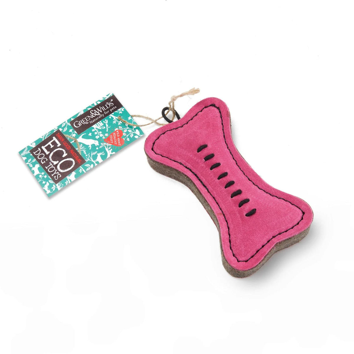Green &amp; Wilds Pinkie Bone, Eco Friendly Dog Toy | Barks &amp; Bunnies