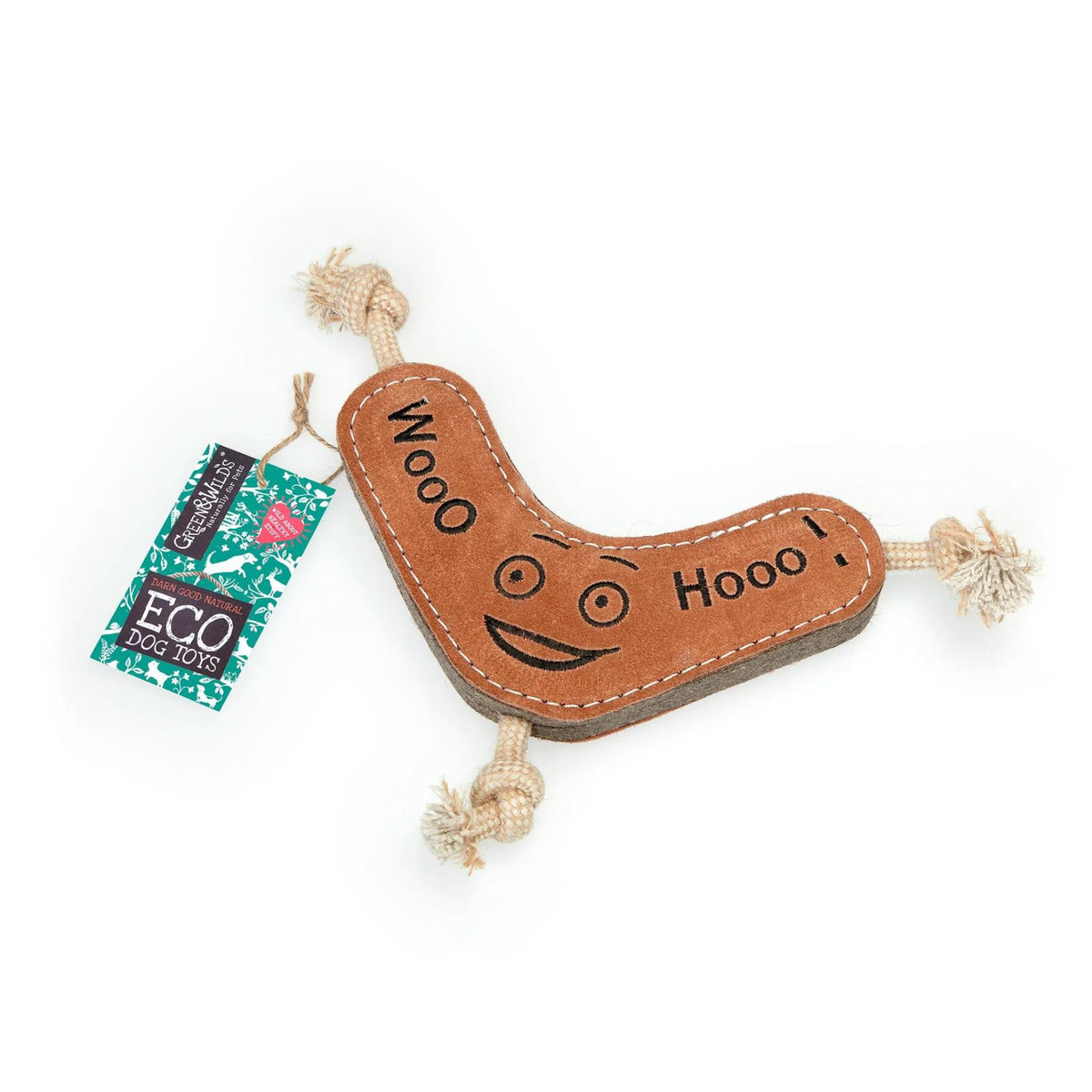 Green &amp; Wilds Benny The Boomerang, Eco Friendly Dog Toy | Barks &amp; Bunnies