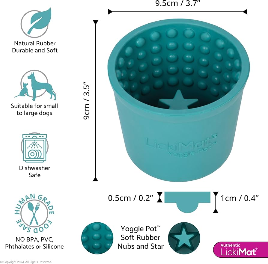 Lickimat Yoggie Pot, Interactive Dog Feeder | Barks &amp; Bunnies