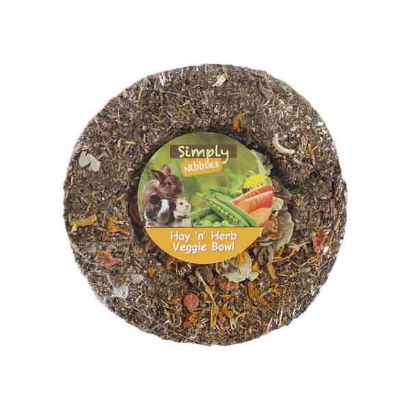 Rosewood Simply Nibbles Hay 'n' Herb Veggie Bowl | Barks &amp; Bunnies