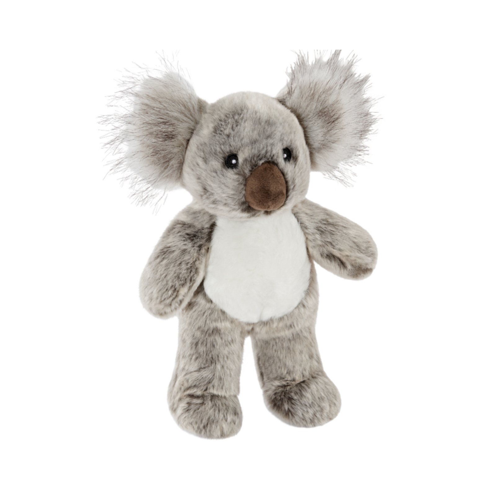 Fluff & Tuff Doc Koala grey plush dog toy on white background