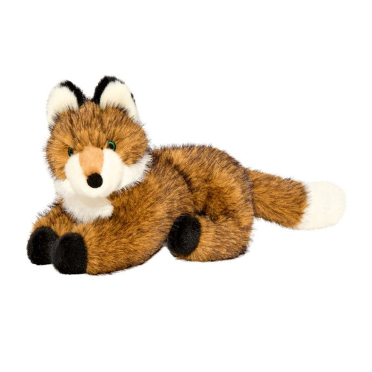 Fluff &amp; Tuff Jasper Fox Hush Plush squeaker-free dog toy, small size, 11 inches long