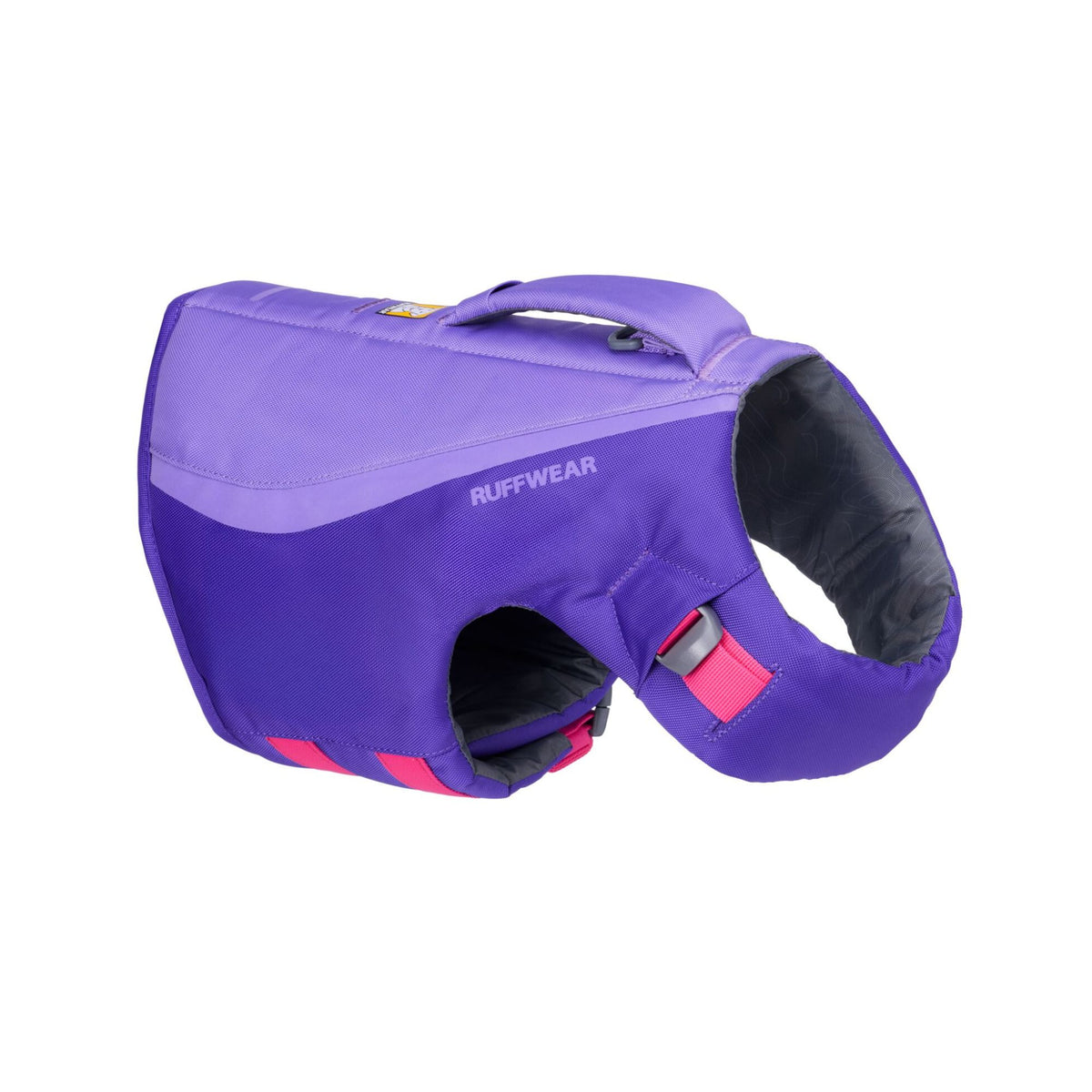 Ruffwear Float Coat dog life jacket in Purple Lily, front three-quarter view on white