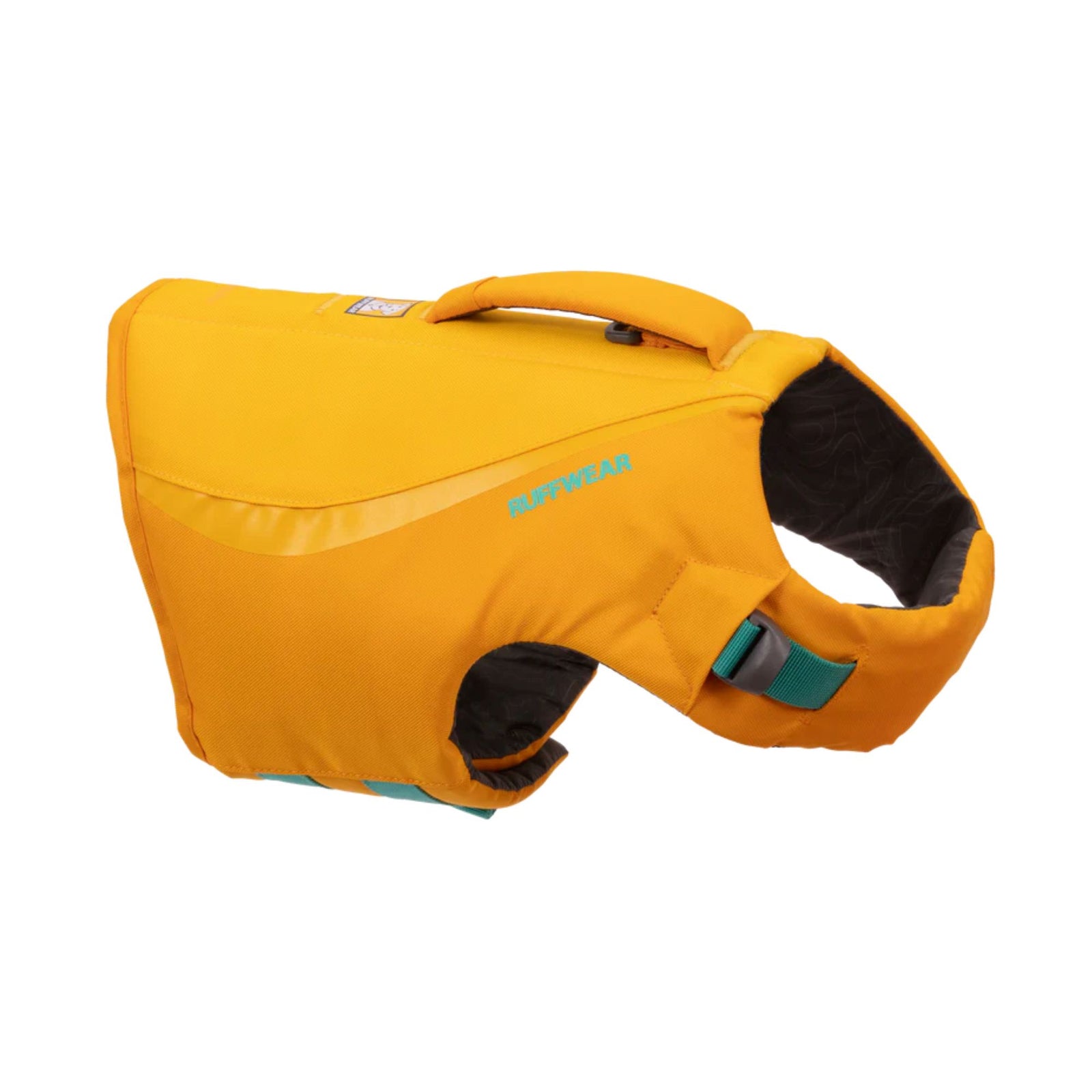 Ruffwear Float Coat dog life jacket in Wave Orange, front three-quarter view on white