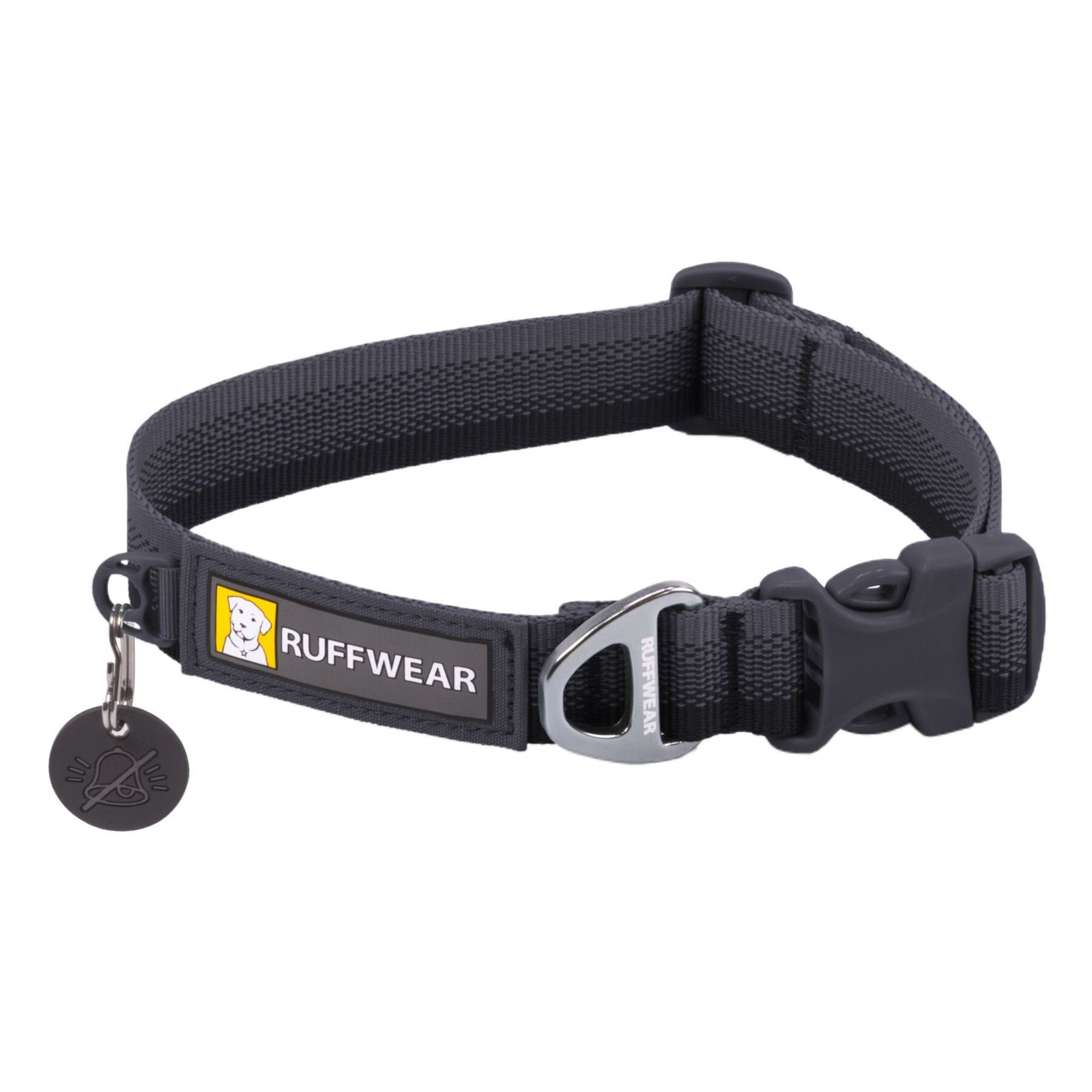 Ruffwear Front Range Dog Collar in Basalt Gray on white