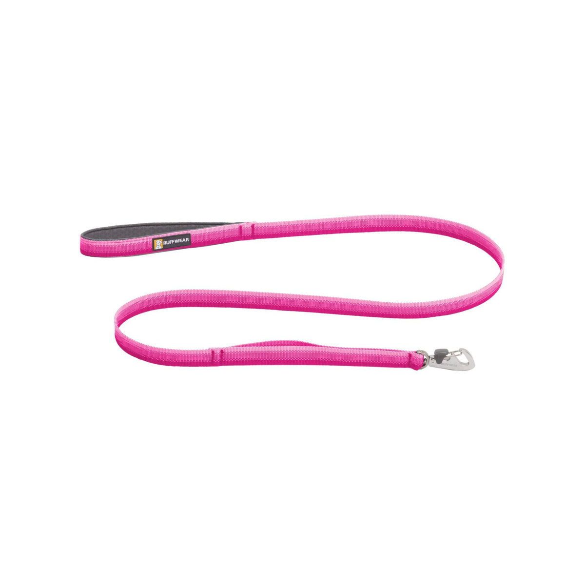 Ruffwear Front Range Dog Lead in Pink Mountains, full product shot on white background