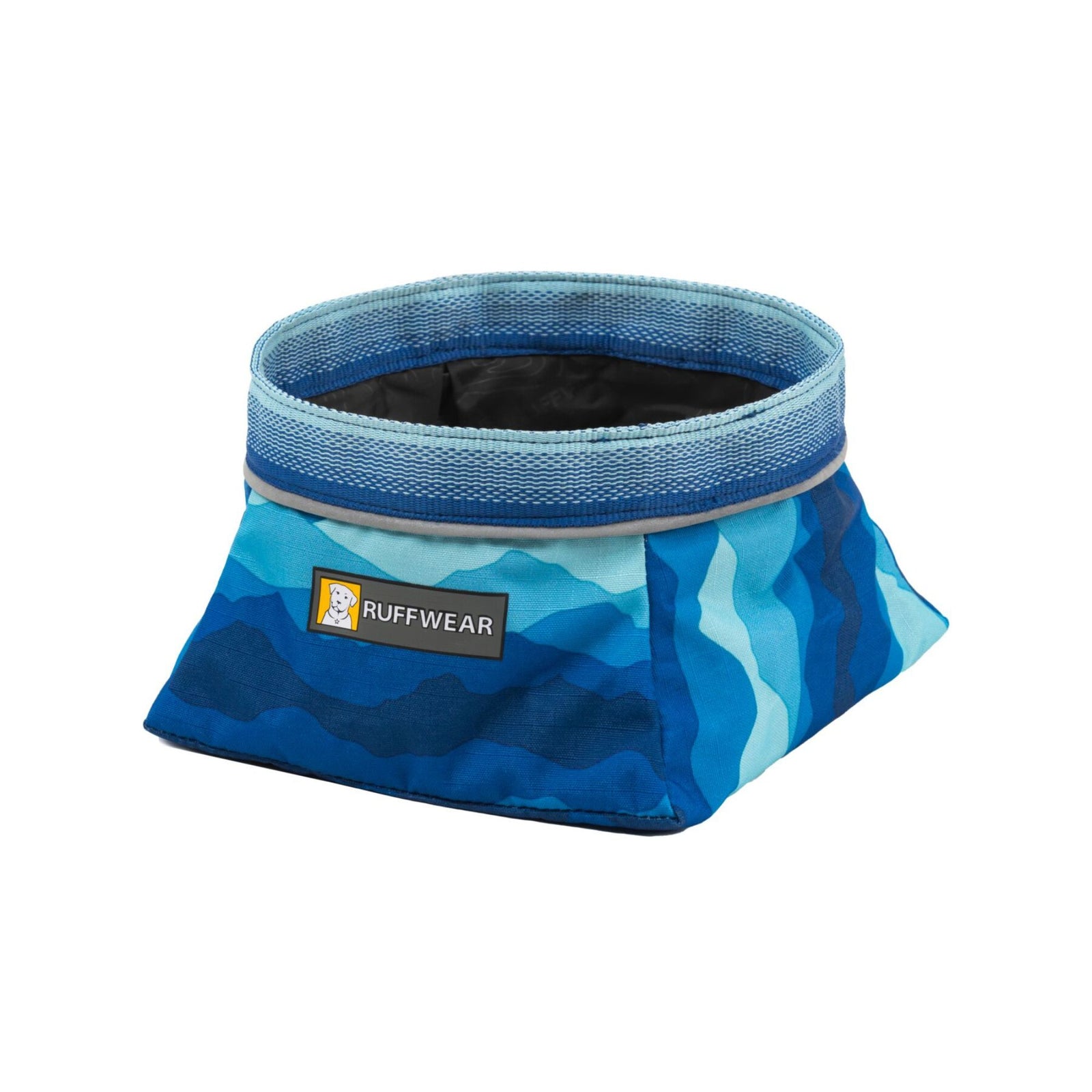 Ruffwear Quencher Bowl in Coastal Mountains, expanded, product shot on white