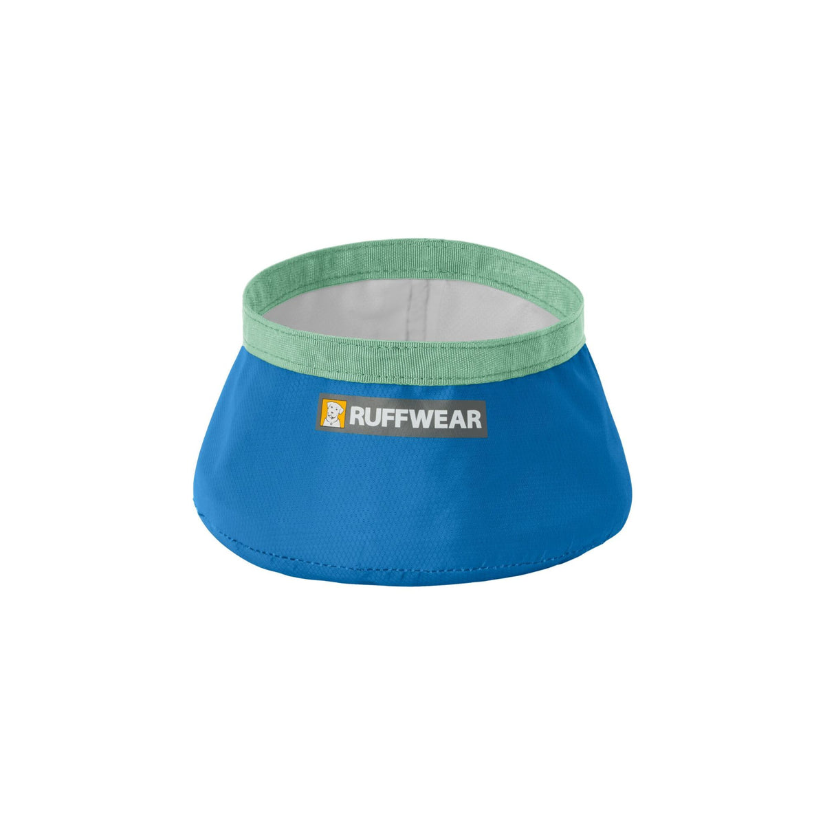 Ruffwear Trail Runner Bowl in Blue Pool, expanded, product shot on white
