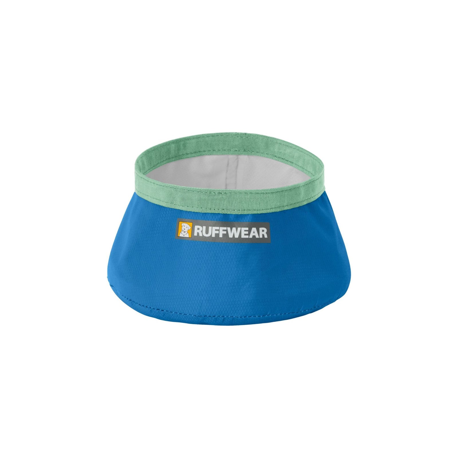 Ruffwear Trail Runner Bowl in Blue Pool, expanded, product shot on white