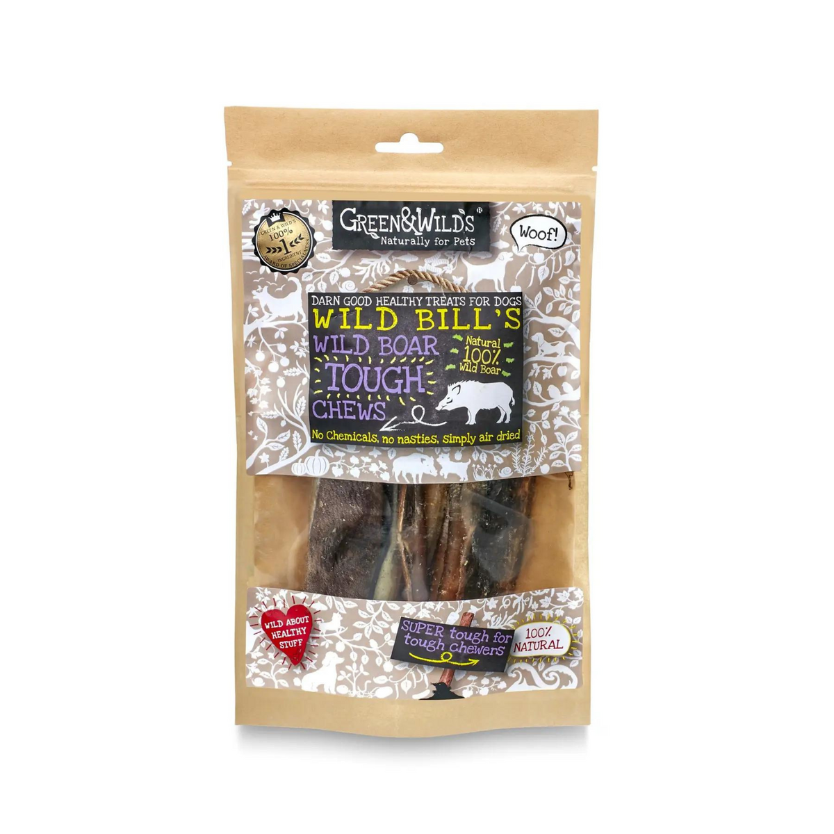 Green &amp; Wilds Wild Boar Tough Chews Natural Dog Chew | Barks &amp; Bunnies