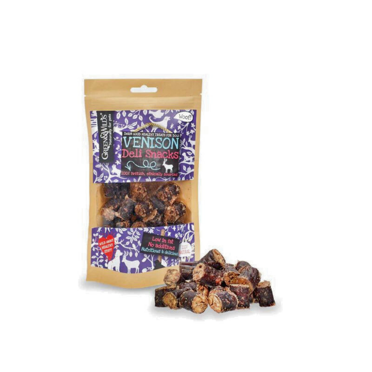 Green &amp; Wilds Venison Deli Snacks Natural Dog Treats | Barks &amp; Bunnies