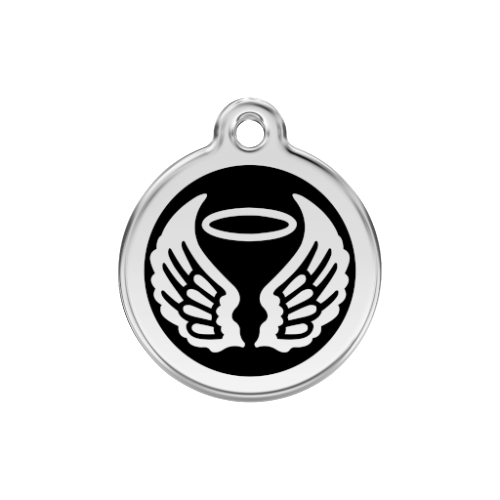 Red Dingo Angel Wings Dog Tag, Enamel Pet Tag UK | Barks &amp; Bunnies