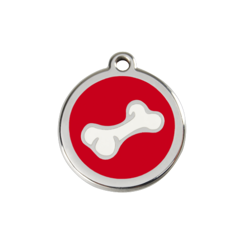 Red Dingo Comic 3D Bone Dog Tag, Enamel Pet Tag UK | Barks &amp; Bunnies