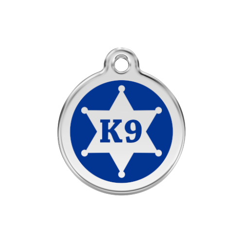 Red Dingo K9 Dog ID Tag UK, Enamel &amp; Stainless Steel | Barks &amp; Bunnies