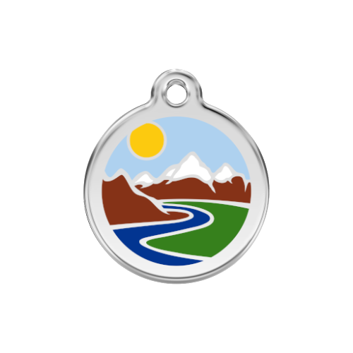 Red Dingo Dog ID Tags UK, Enamel Mountains | Barks &amp; Bunnies