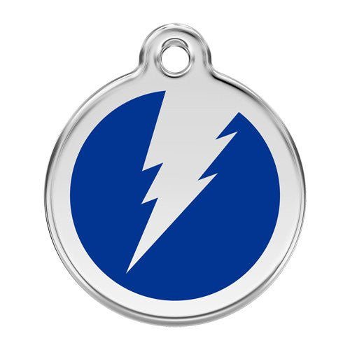 Red Dingo Lightening Bolt Dog Tag, Enamel Pet Tag | Barks &amp; Bunnies