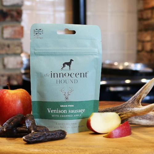 The Innocent Hound Venison Sausages with Chopped Apple | Barks &amp; Bunnies
