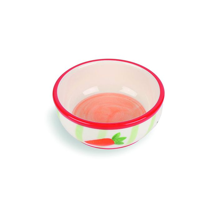 Happy Pet Carrot Stripe Pet Bowl For Rabbits | Barks &amp; Bunnies