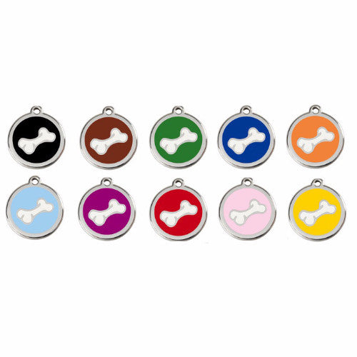Red Dingo Comic 3D Bone Dog Tag, Enamel Pet Tag UK | Barks &amp; Bunnies