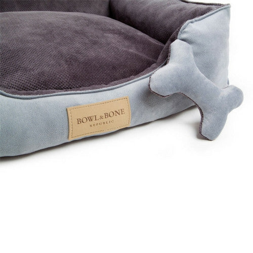 Bowl &amp; Bone Republic Classic Bed Grey, Dog Bed | Barks &amp; Bunnies