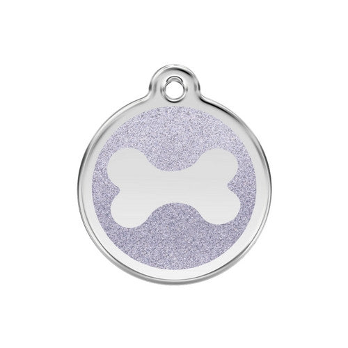Red Dingo Glitter Bone Dog Tag, Enamel Pet Tag UK | Barks &amp; Bunnies