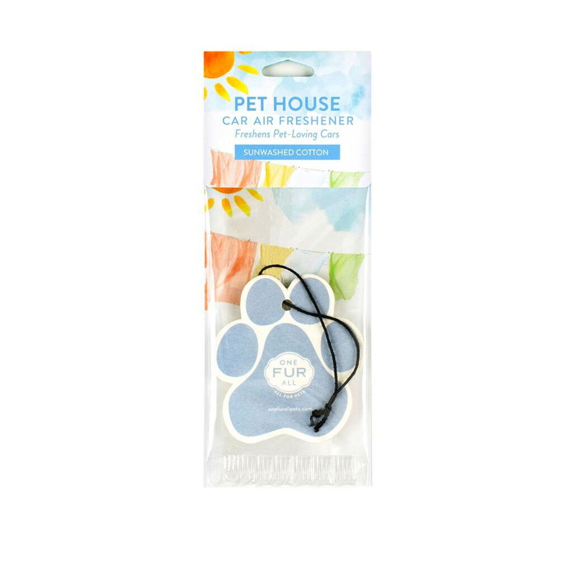 One Fur All Car Air Freshener Sunwashed Cotton, Pet Friendly | Barks & Bunnies