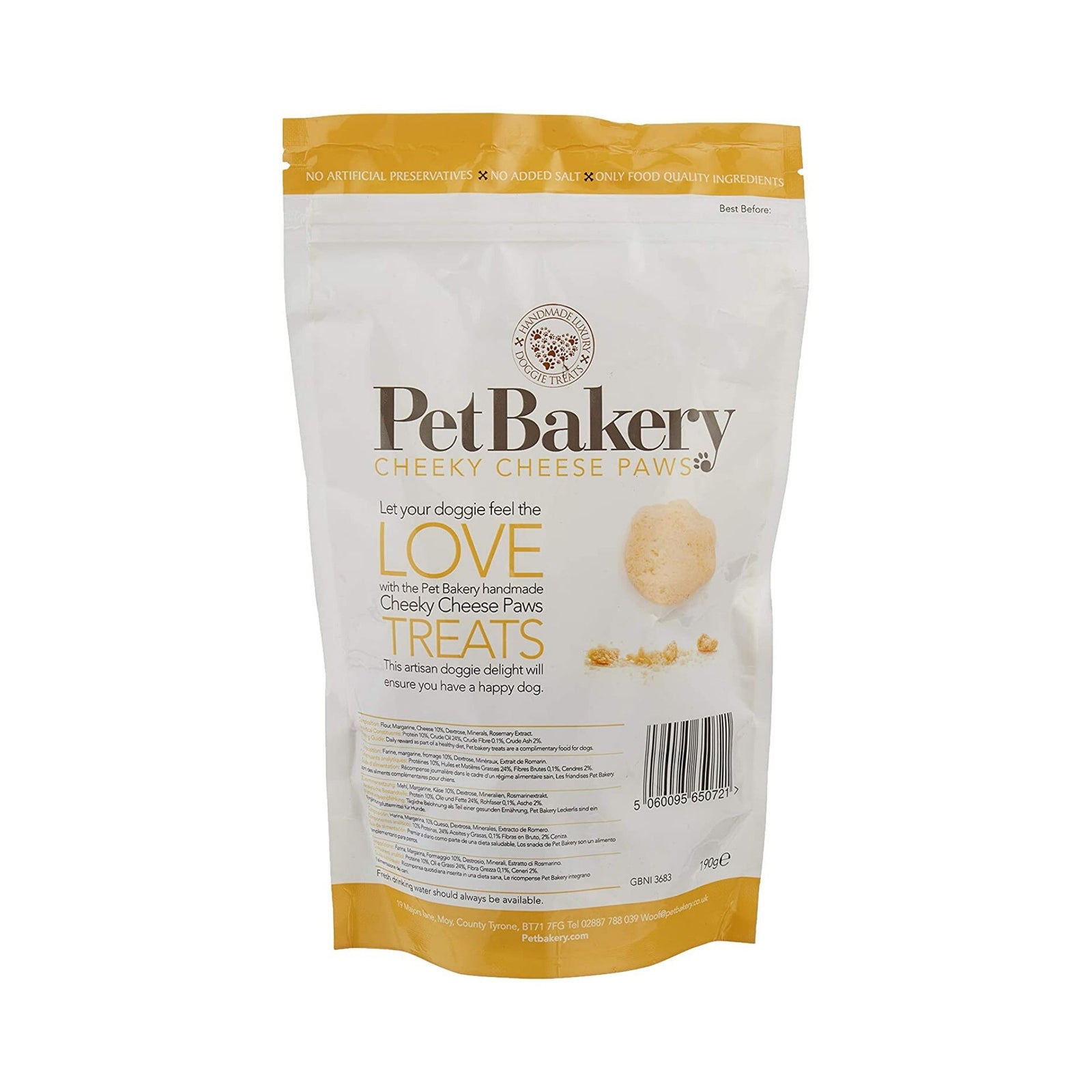 Pet Bakery Cheeky Cheese Paws Dog Treats | Barks & Bunnies