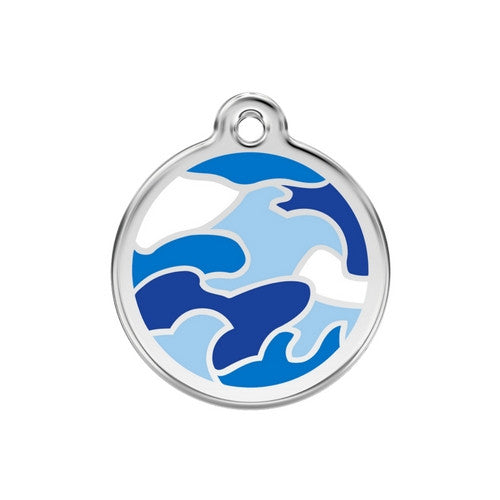 Red Dingo Camouflage Dog ID Tag, Enamel Pet Tag UK | Barks &amp; Bunnies