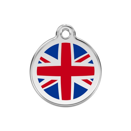 Red Dingo Union Jack Dog ID Tag, Enamel Pet Tag UK | Barks &amp; Bunnies