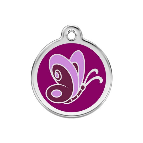 Red Dingo Butterfly Dog Tag, Enamel Pet Tag UK | Barks &amp; Bunnies