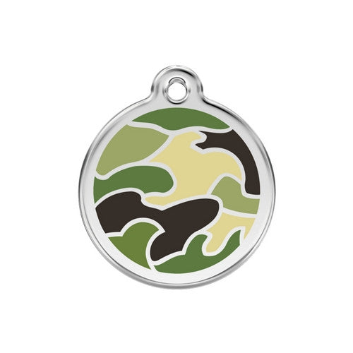 Red Dingo Camouflage Dog ID Tag, Enamel Pet Tag UK | Barks &amp; Bunnies