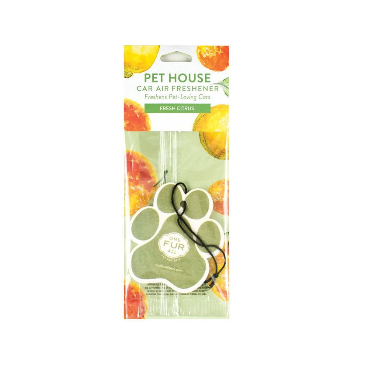 One Fur All Car Air Freshener Fresh Citrus, Pet Friendly | Barks & Bunnies