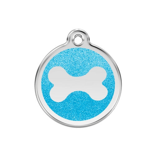 Red Dingo Glitter Bone Dog Tag, Enamel Pet Tag UK | Barks &amp; Bunnies