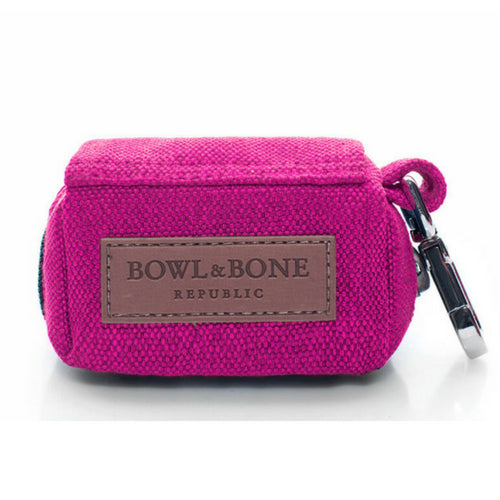 Bowl & Bone Republic MINI Pink, Dog Poop Bag Dispenser | Barks & Bunnies