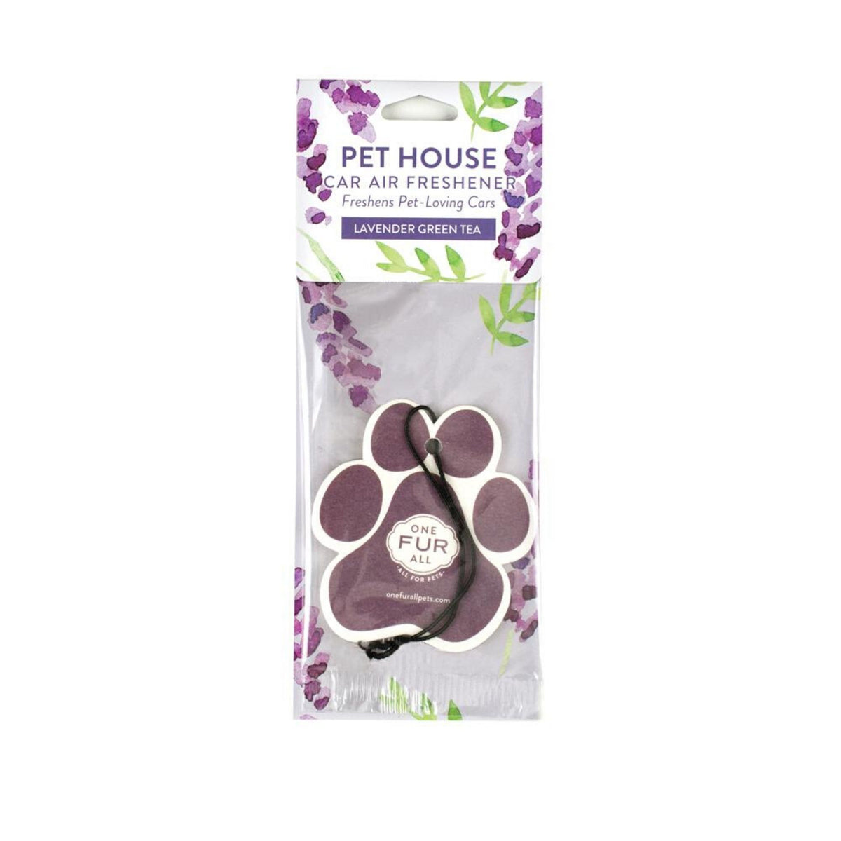 One Fur All Car Air Freshener Lavender Green Tea, Pet Friendly | Barks & Bunnies