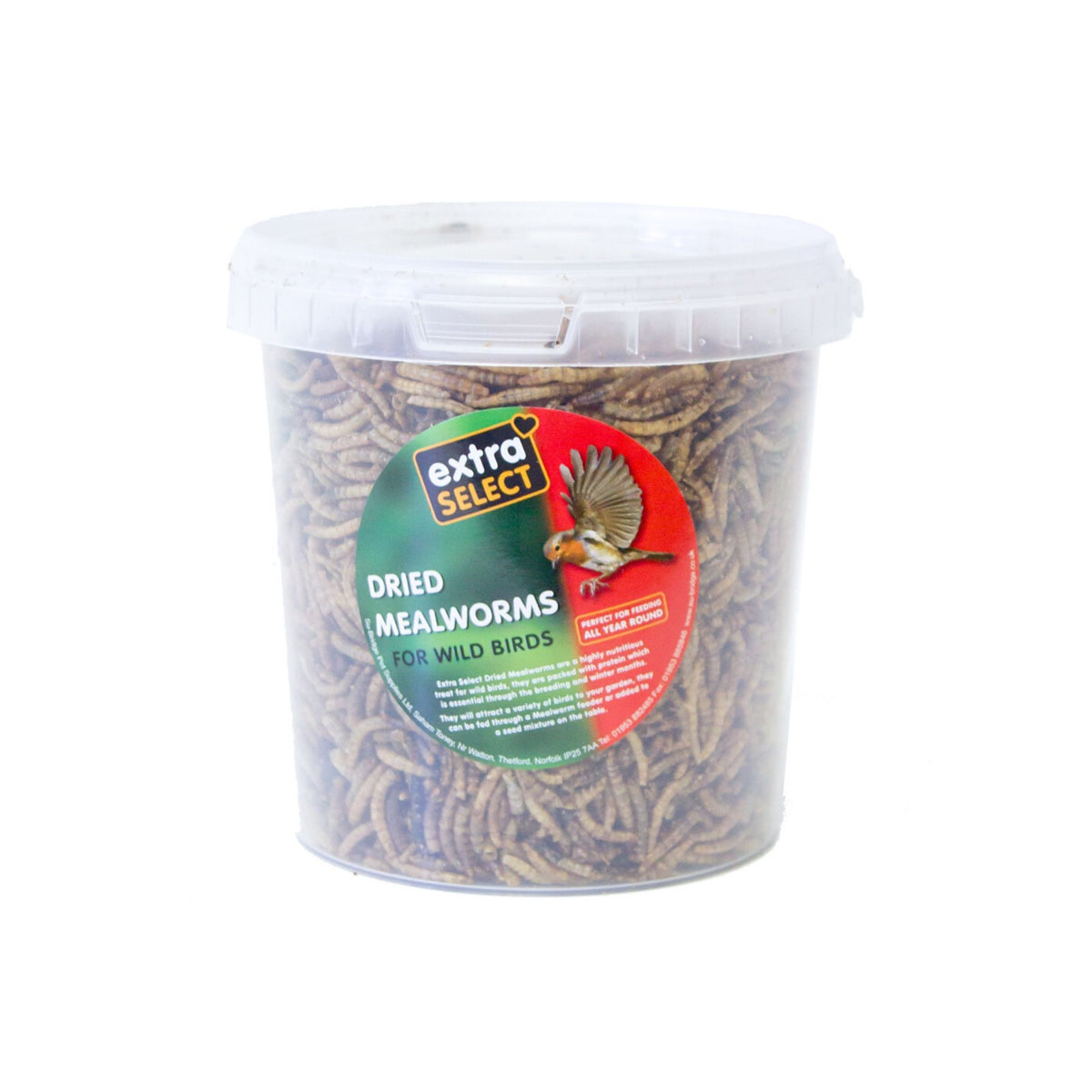 Extra Select Mealworms 500ml Tub, Bird Food | Barks &amp; Bunnies