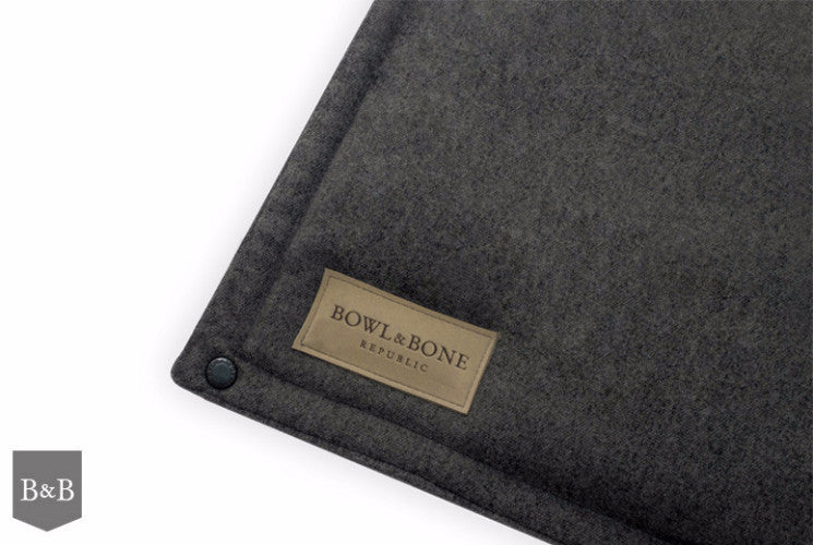 Bowl & Bone Republic Loft Mat Graphite, Travel Dog Bed | Barks & Bun..