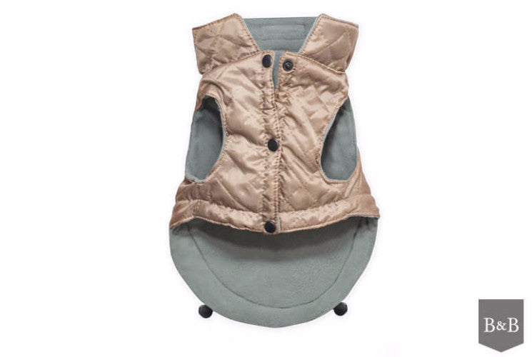 Bowl & Bone Spirit Jacket Gold, Quilted Dog Coat | Barks & Bunnies
