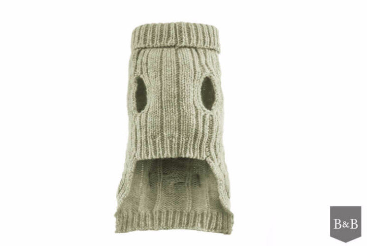 Bowl &amp; Bone Aspen Pullover Ecru, Warm Wool Dog Coat | Barks &amp; Bunnies