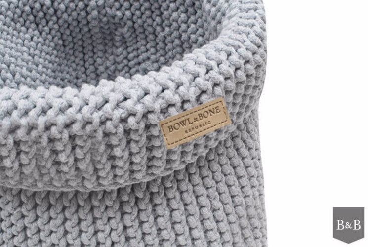 Bowl &amp; Bone Republic Cotton Basket Grey, Dog Toy Storage | Barks &amp; Bunnies