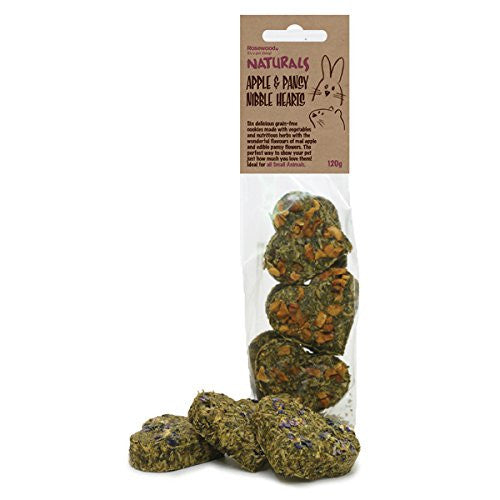 Rosewood Naturals Apple &amp; Pansy Nibble Hearts