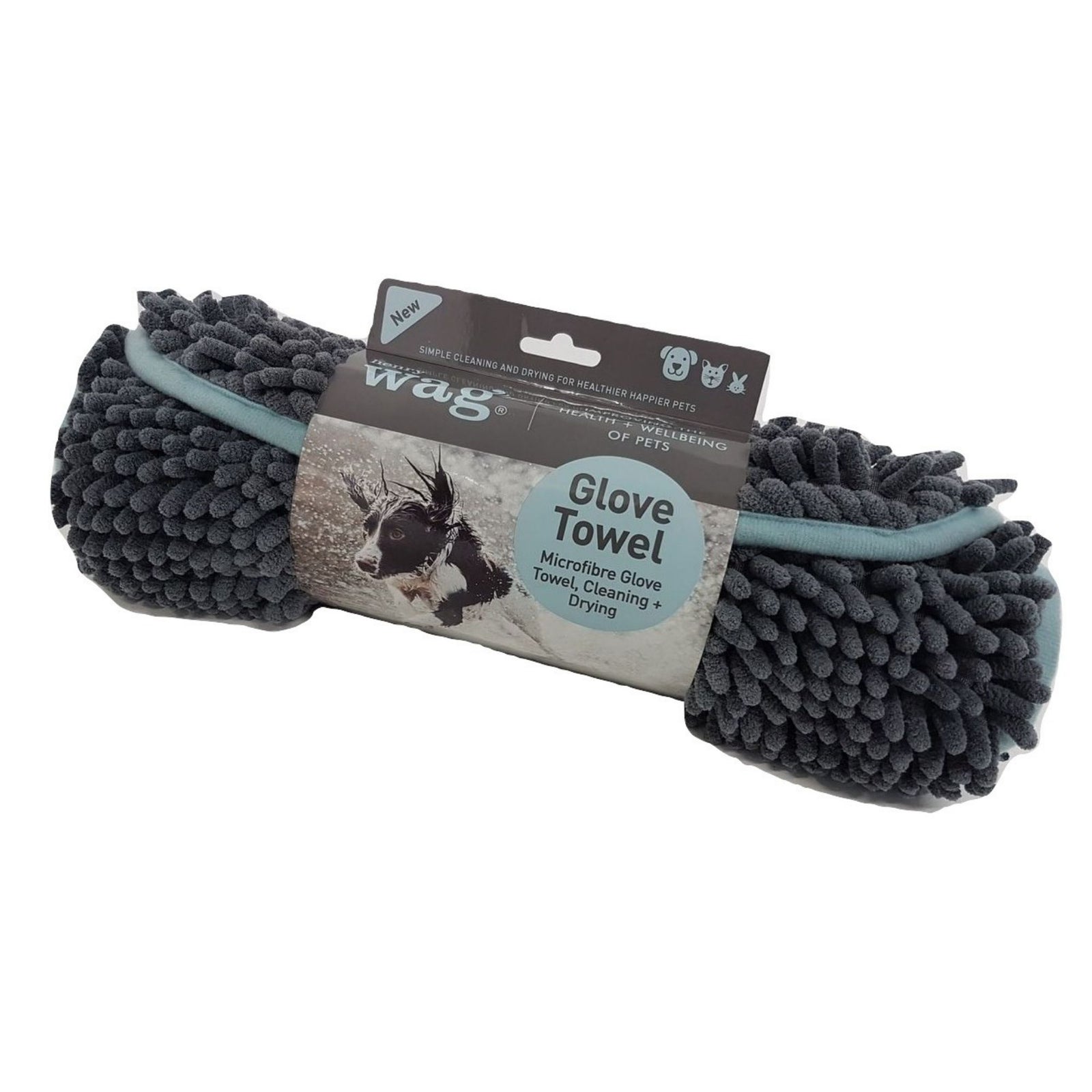 Henry Wag Microfibre Noodle Glove Towel For Dogs | Barks & Bunnies