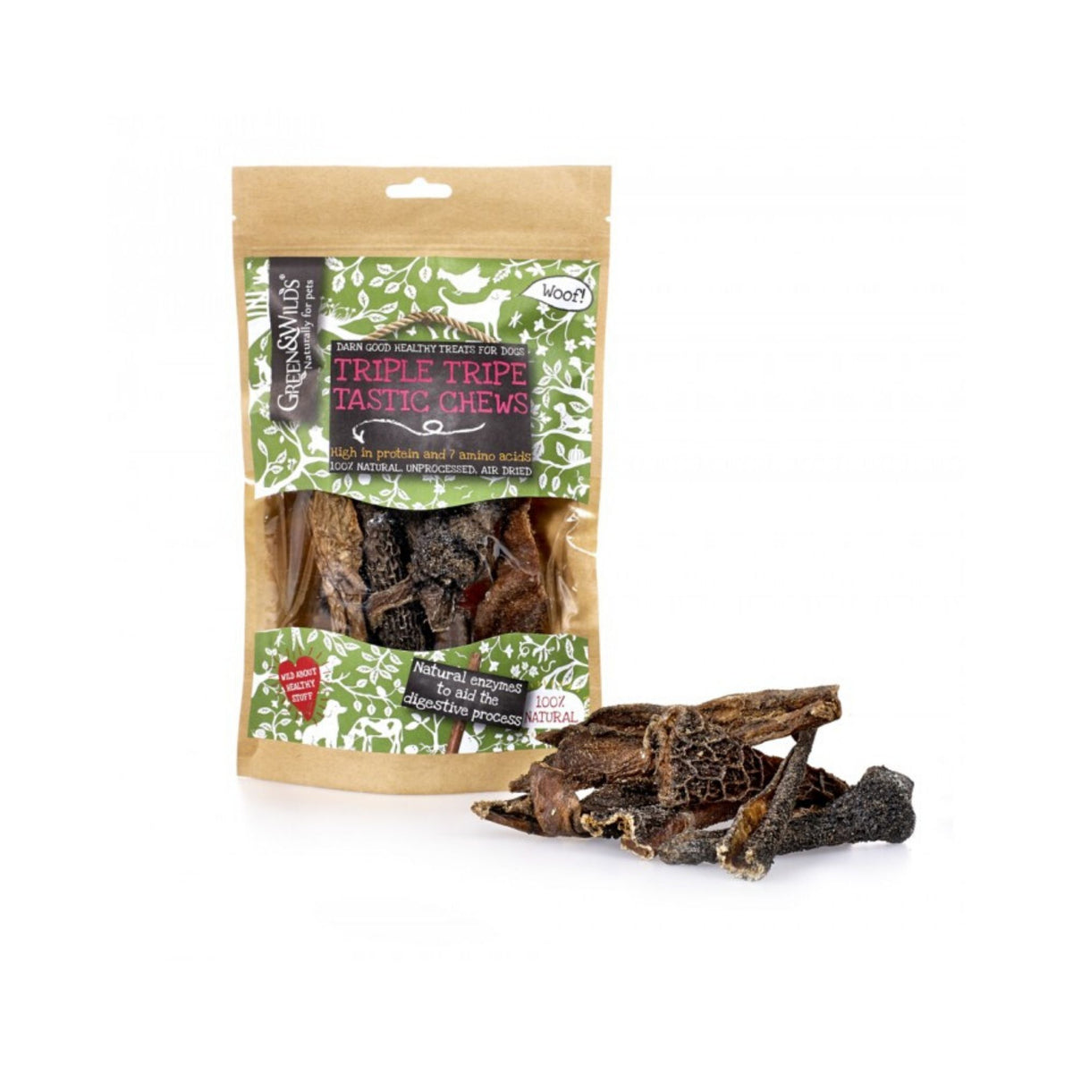 Green &amp; Wilds Triple Tripe Tastic Chews, Dog Treats | Barks &amp; Bunnies
