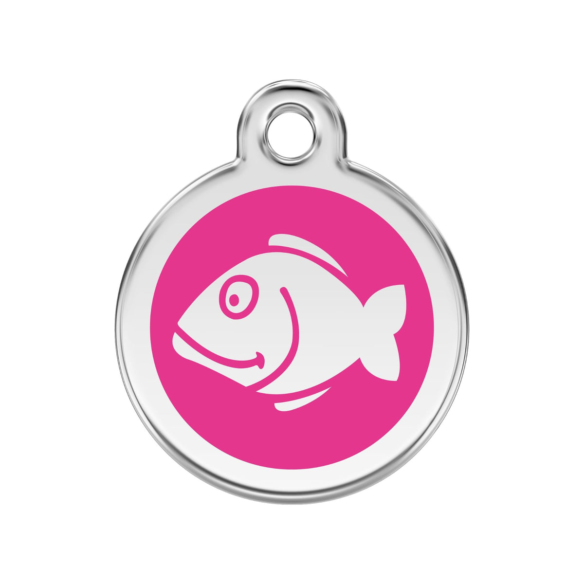 Red Dingo Fish Cat Tag, Enamel Pet Tag UK | Barks &amp; Bunnies